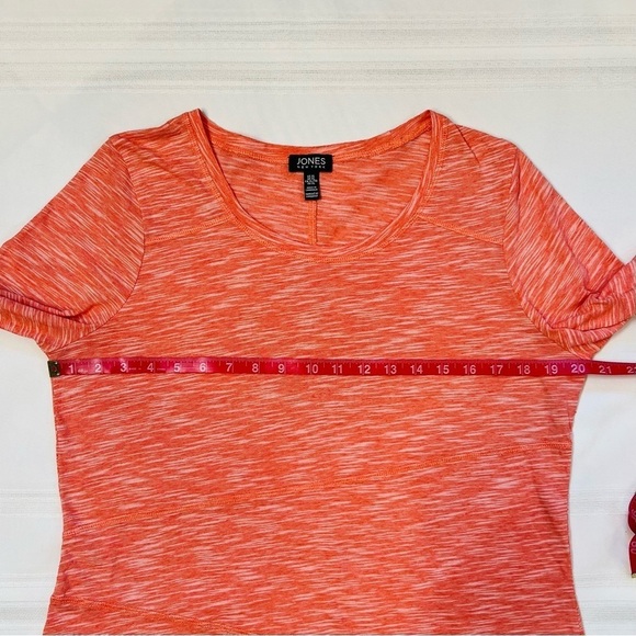 $5 ADD ON with $15+ Bundle  Jones New York 3/4 Sleeve T-shirt Sz XL Coral Orange - Picture 8 of 12